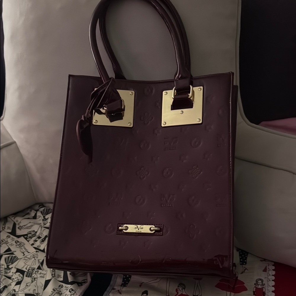 NWT Versace 1969 Italian Tote with Textured Finish